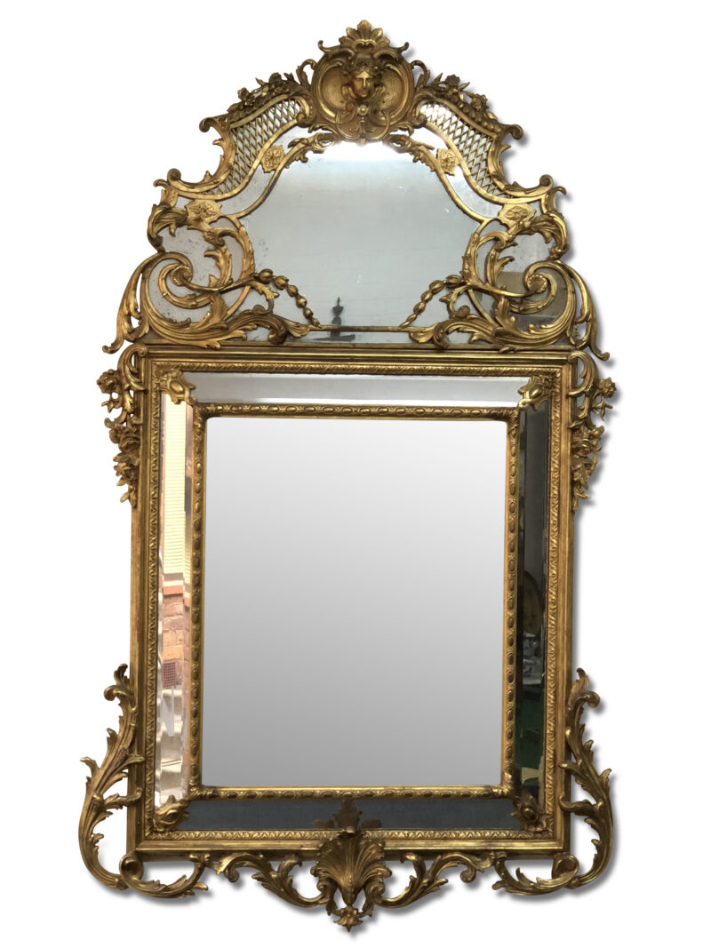 18th Century French Gilt Mirror scaled