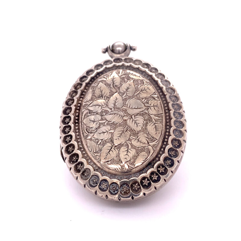 Sterling Silver Engraved Locket, c.1893