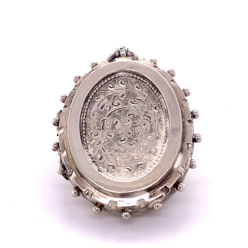 Sterling Silver Engraved Locket, c.1890