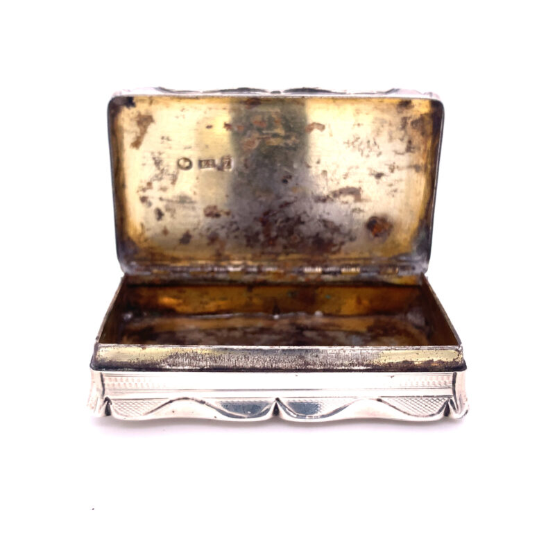 English Sterling Silver Snuff Box