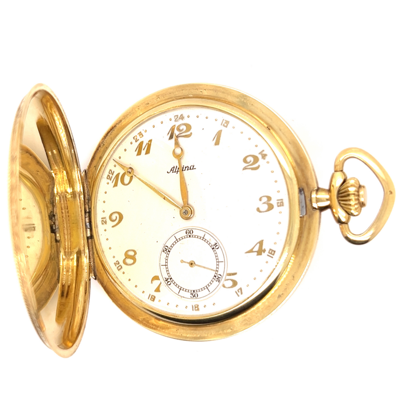 Art Deco 14ct Gold Full Hunter Pocket Watch, c.1900