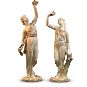 Matched Pair Royal Worcester Statues of Liberty & Captivity, c.1903