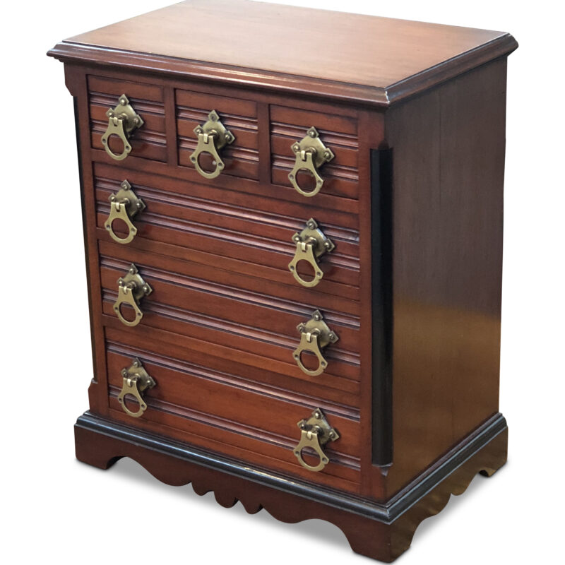 19th-Century Mahogany 6-Drawer Apprentice Chest, c.1887