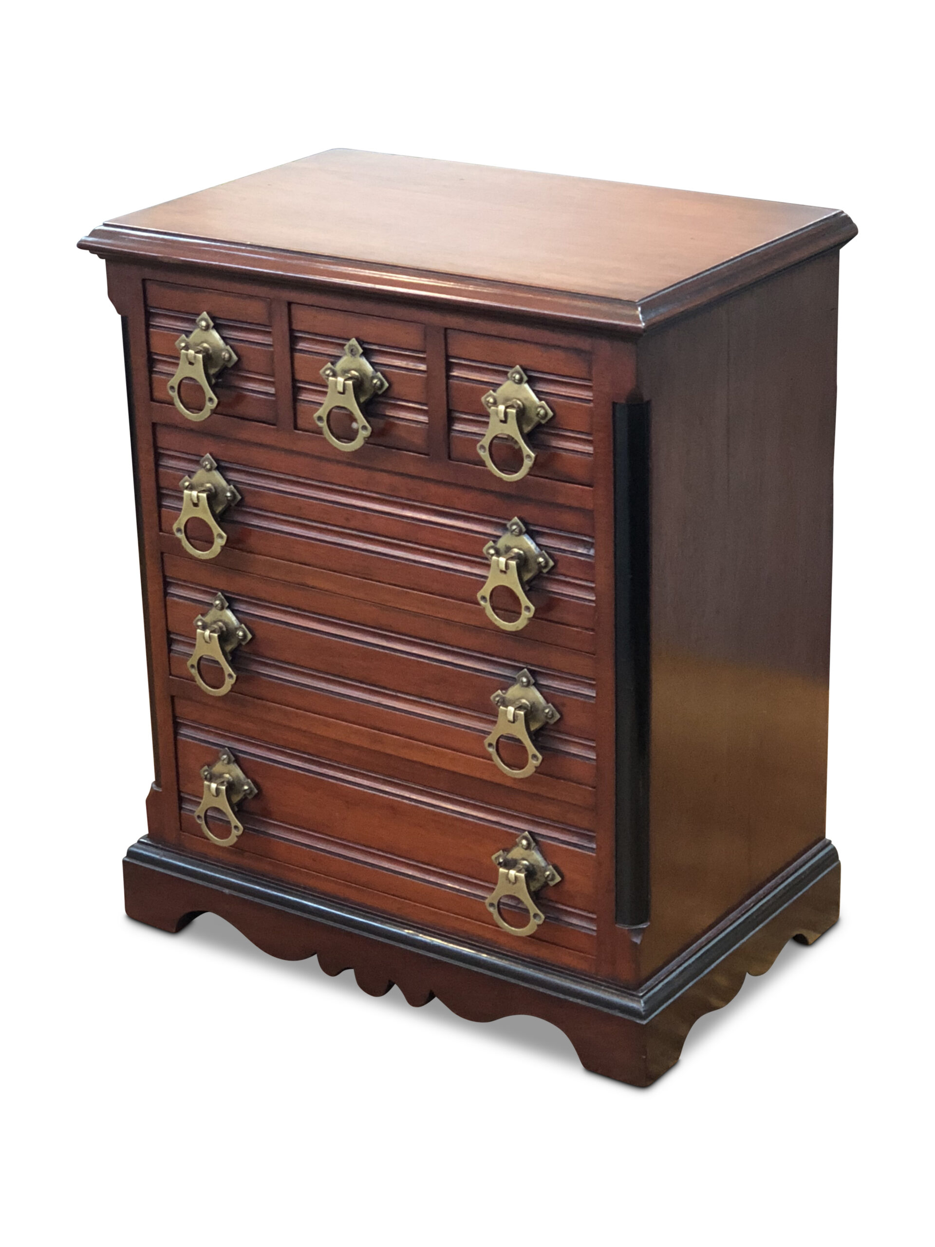 64040 19th Century Mahogany Six Drawer Apprentice Chest c. 1890s scaled