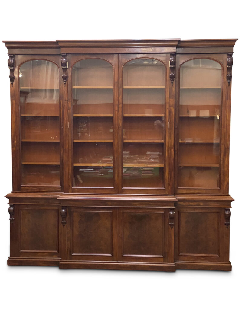 64054 19th century breakfront bookcase c1860 1 scaled 1
