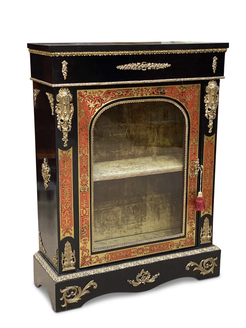 19th-Century French 'Boulle' Ebonised Side Cabinet, c.1870