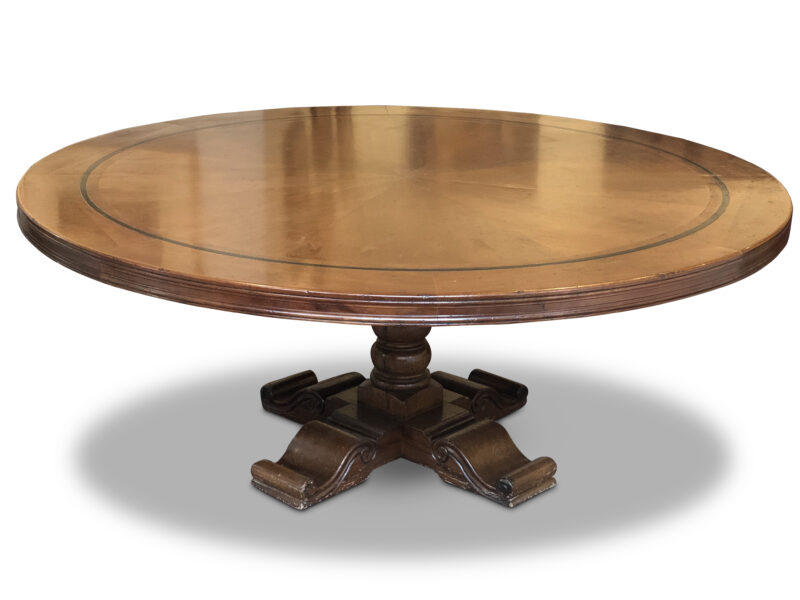 7464 French Provincial Round Cherrywood Dining Table scaled