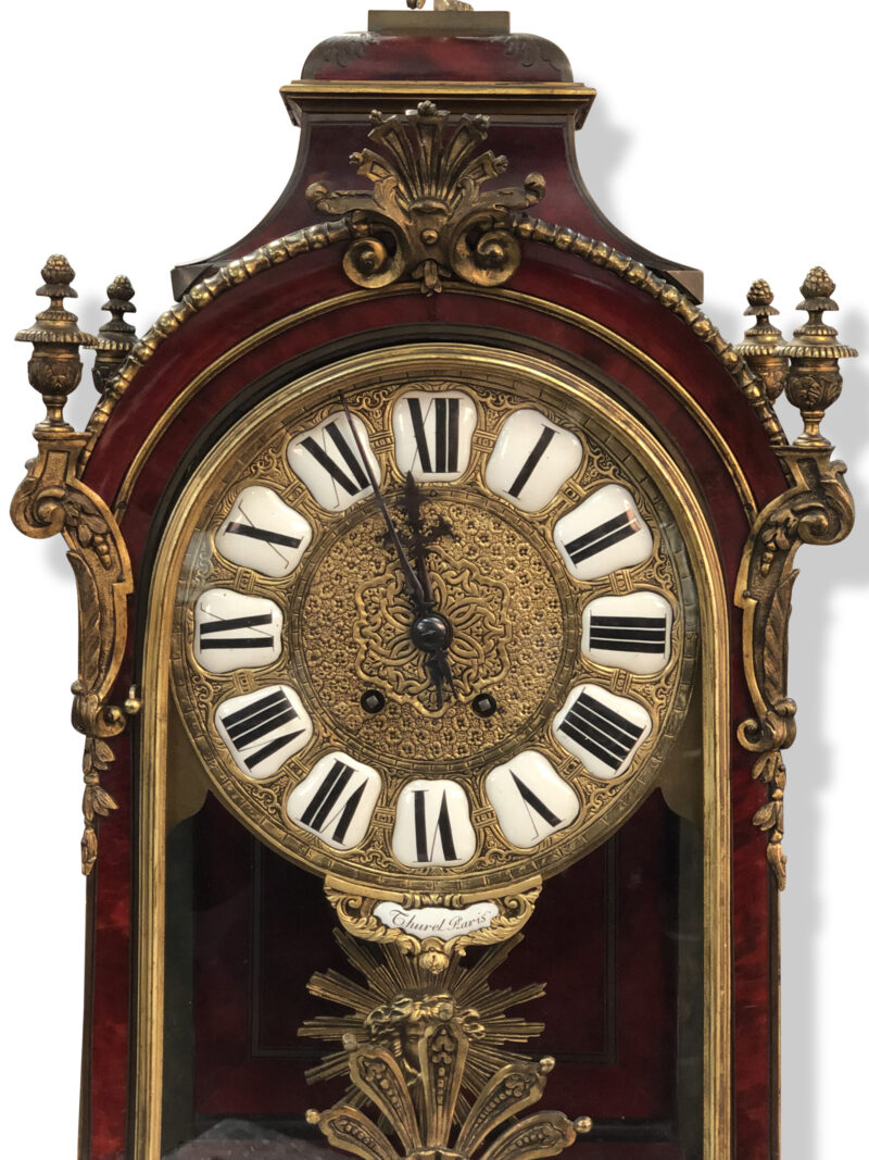 7558 French 19th Century Boulle Bracket Clock c18502 scaled 1