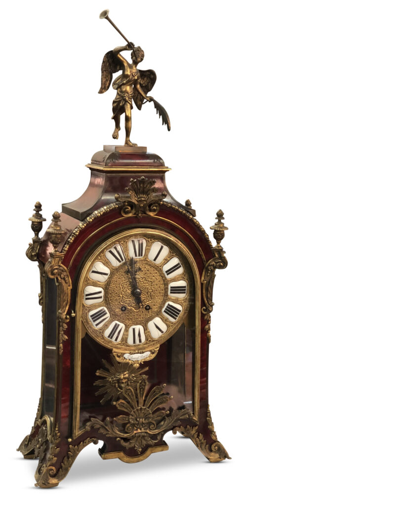 7558 French 19th Century Boulle Bracket Clock c18506 scaled 1