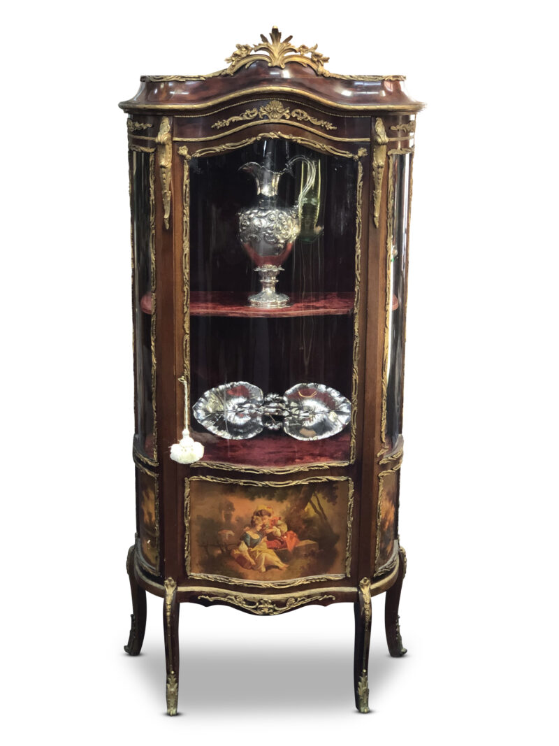 Early 20th-Century Louis XV-Style Single Door Vitrine, c.1920