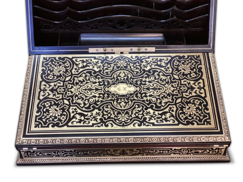 7733 19th century French Boulle work writing slope Tahan box2 scaled 1