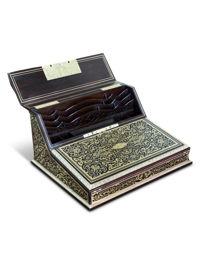 7733 19th century French Boulle work writing slope Tahan box4 scaled 1