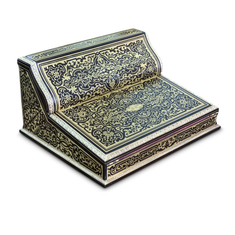 Superb French nineteenth-century rosewood Boulle-work writing Slope, c.1870