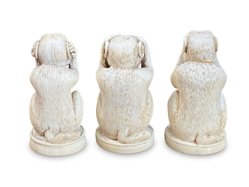 7769 Set of late 19th century Ivory monkeys c1880 3 scaled 1