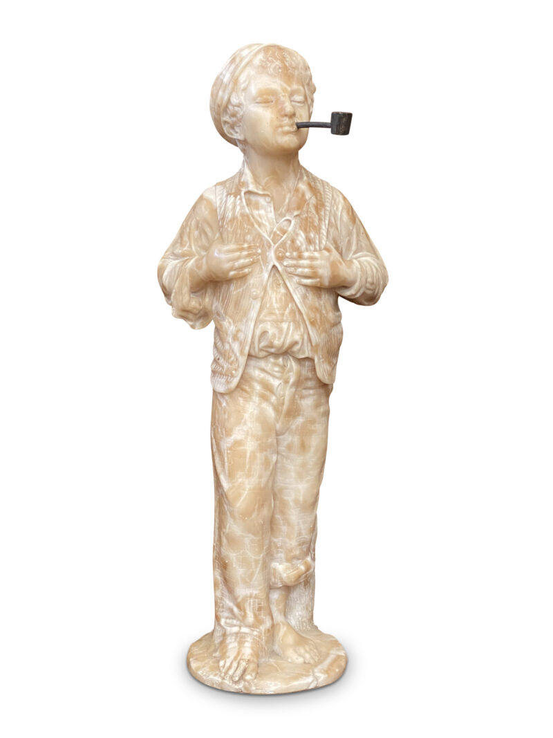 7771 Alabaster figure of boy smoking 1 scaled 1