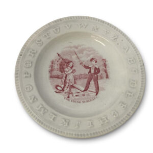 Staffordshire A.B.C. Nursery Plate, "The Young Sergeant"