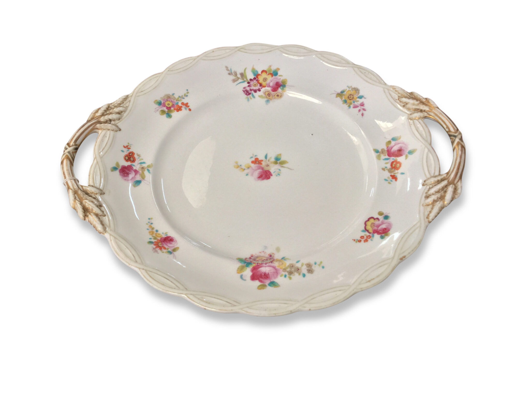AAA70 19th Century Double Handled Ceramic Platter scaled