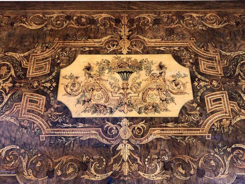 19th-Century French Walnut Fold-Over Card Table, c.1870