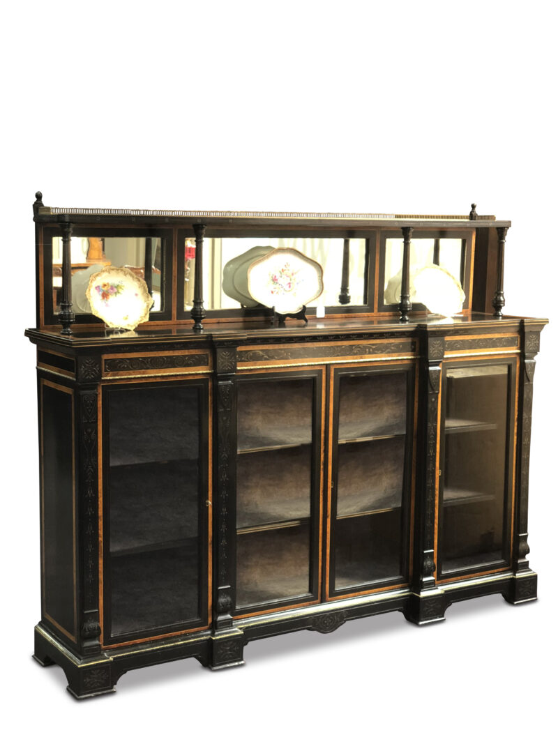 ACLB Victorian Ebonised 4 Door Sideboard Ormolu Mounts 1 scaled