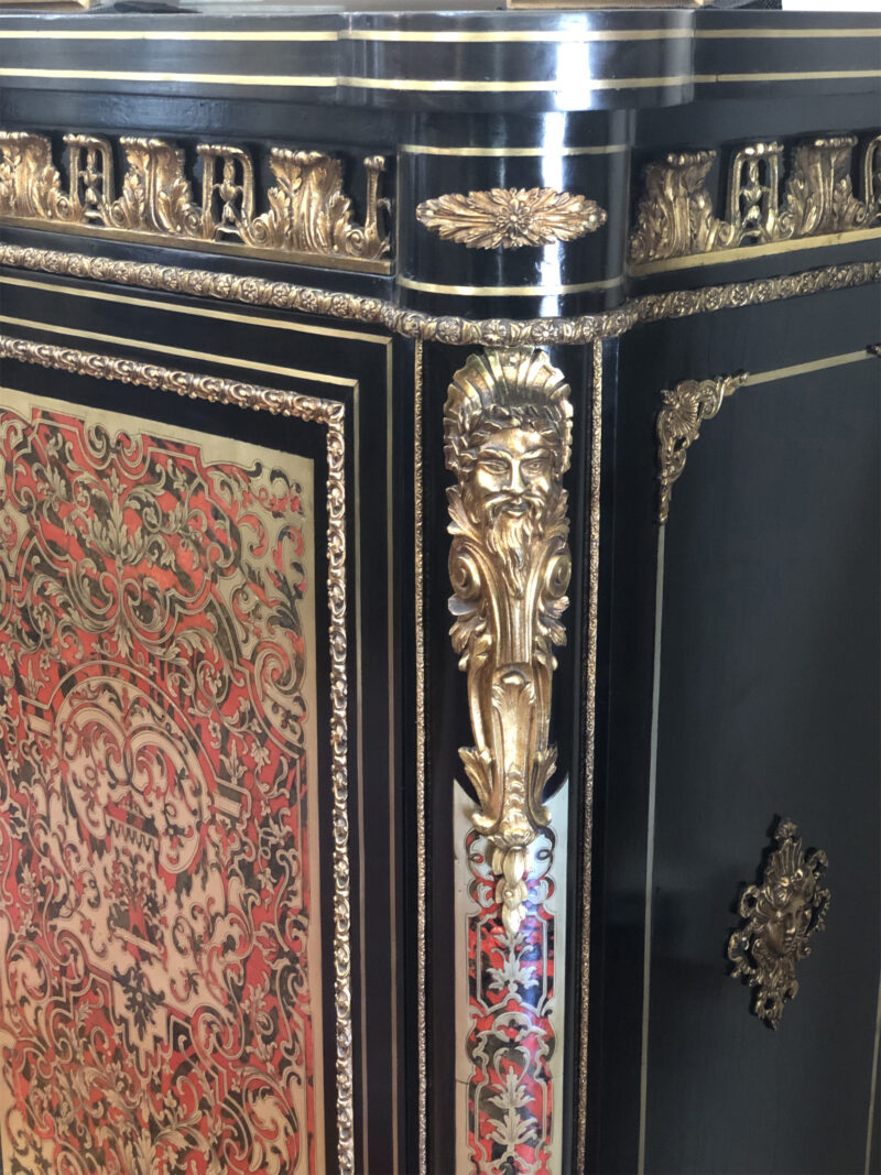 19th-Century French Boulle and Ebonised Sideboard, c.1870