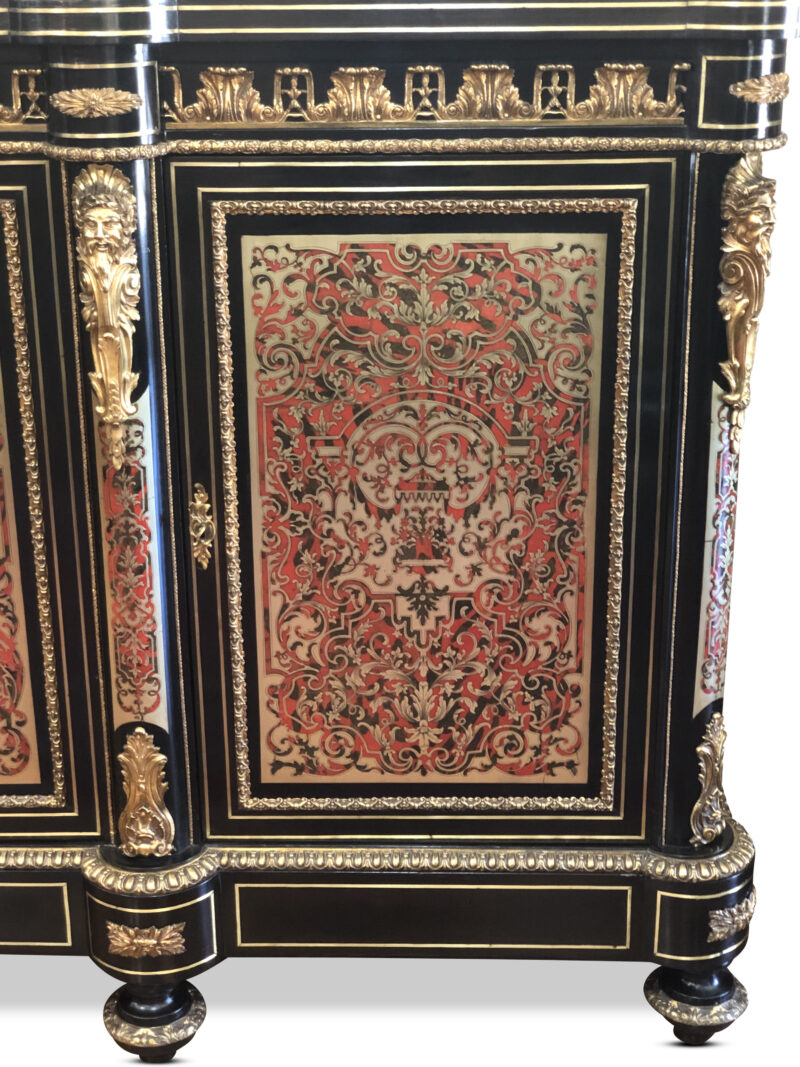 19th-Century French Boulle and Ebonised Sideboard, c.1870