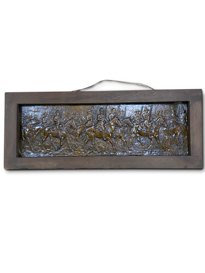 Framed Charles Douglas Richardson (1853-1932) Bronzed Plaque, c.1900