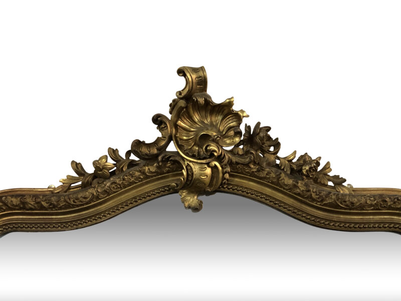 French 19th-Century Giltwood Over Mantel Mirror, c.1870