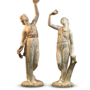 Matched Pair Royal Worcester Statues of Liberty & Captivity, c.1903