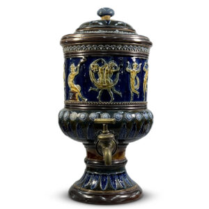 Doulton Lambeth John Huskinson Stoneware Lidded Water Filter, c.1885