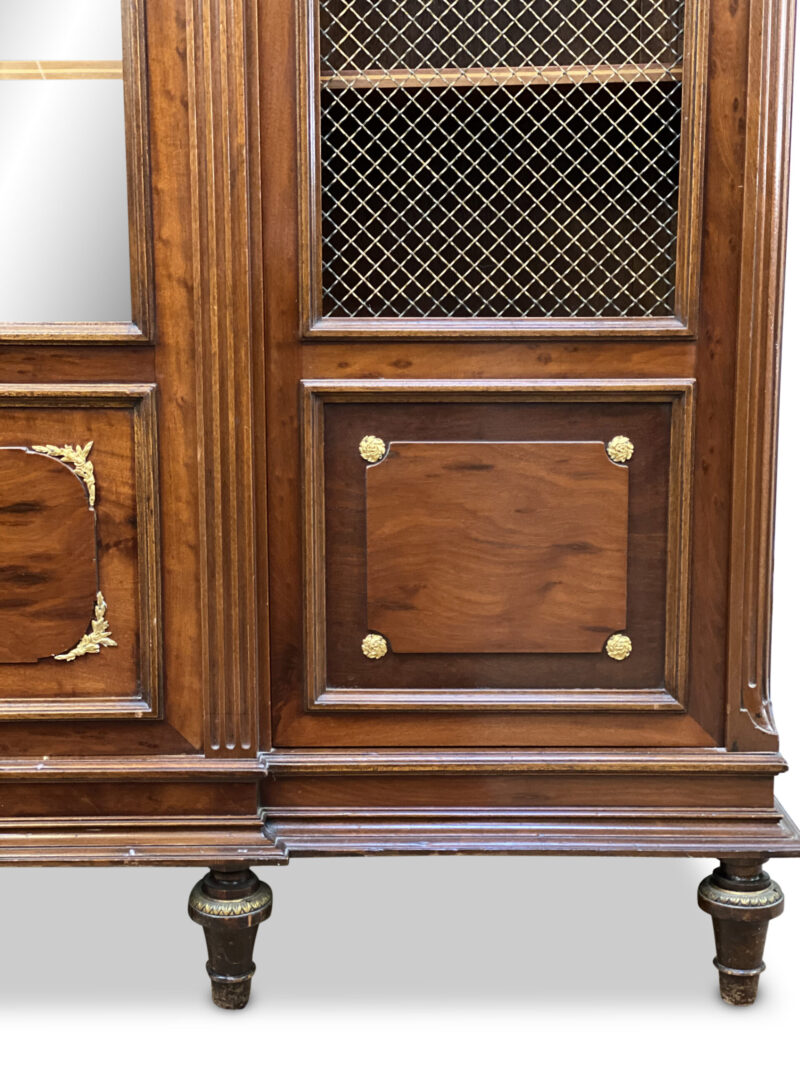 French 19th-Century 3 Door Breakfast Bookcase, c.1880
