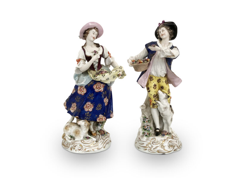 A Pair of European Ceramic Figures