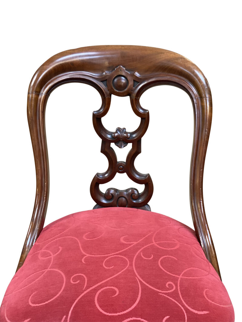 Set 12 Victorian Mahogany Spoon Back Dining Chairs, c.1870