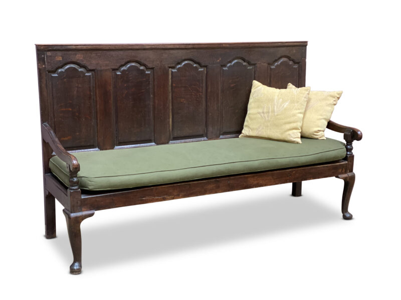 18th Century English Oak Settee, c.1780