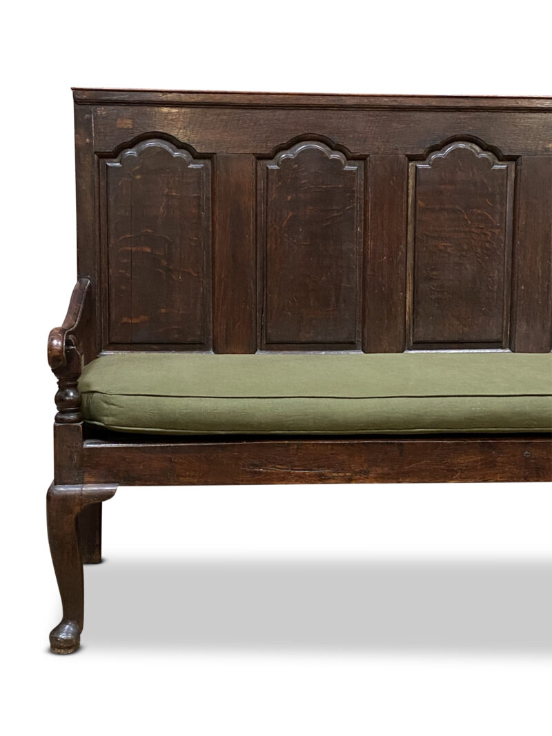 18th Century English Oak Settee, c.1780