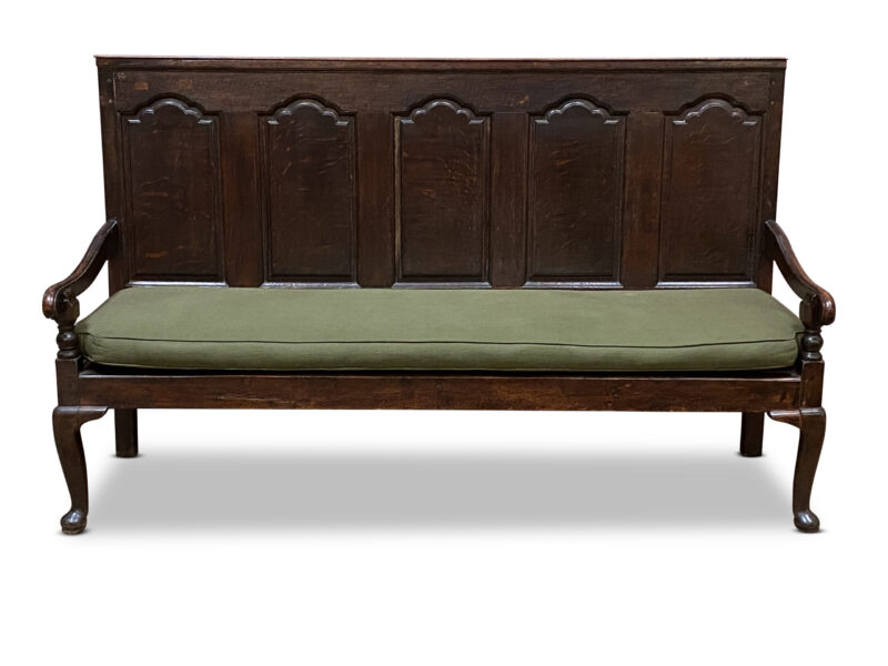 18th Century English Oak Settee, c.1780