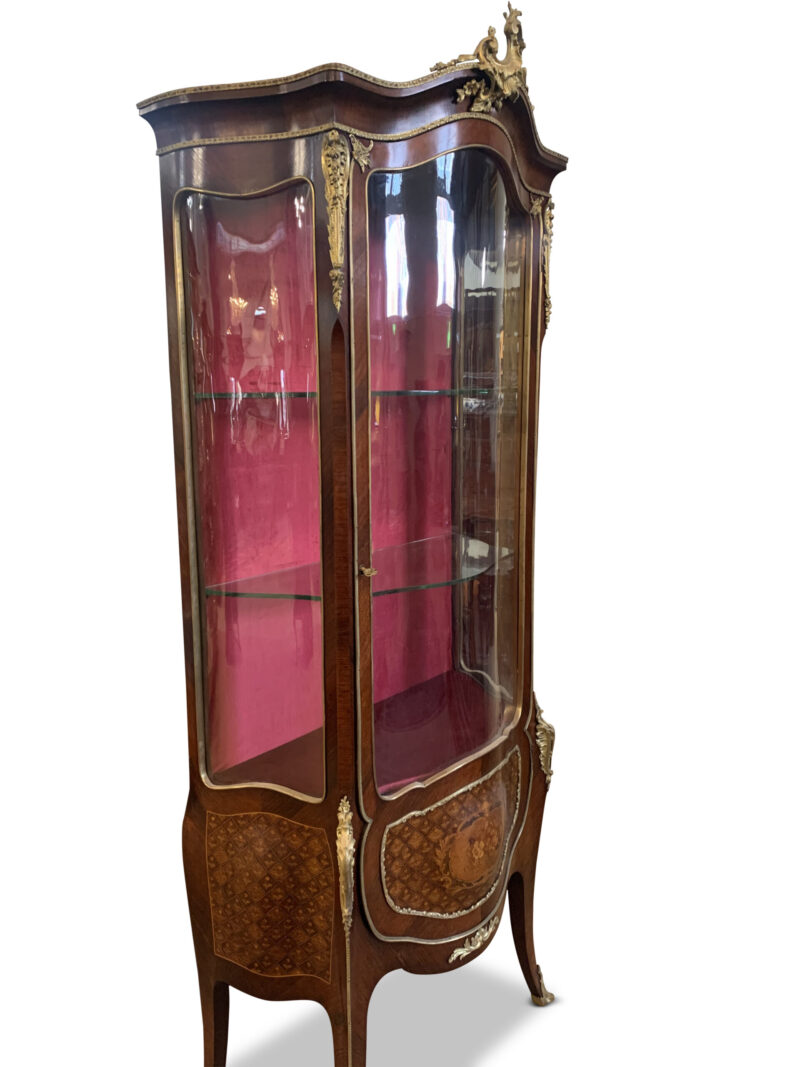 Superb French 19th Century Kingwood Single Door Vitrine, c.1870
