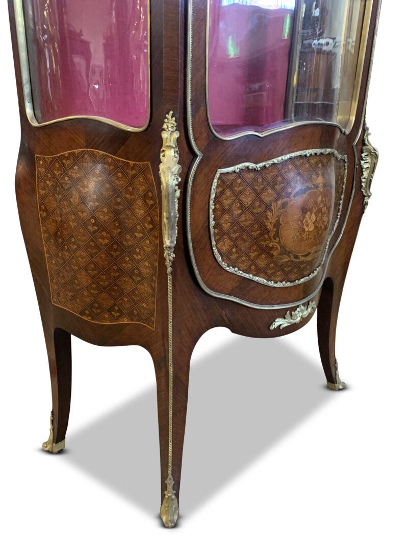 Superb French 19th Century Kingwood Single Door Vitrine, c.1870