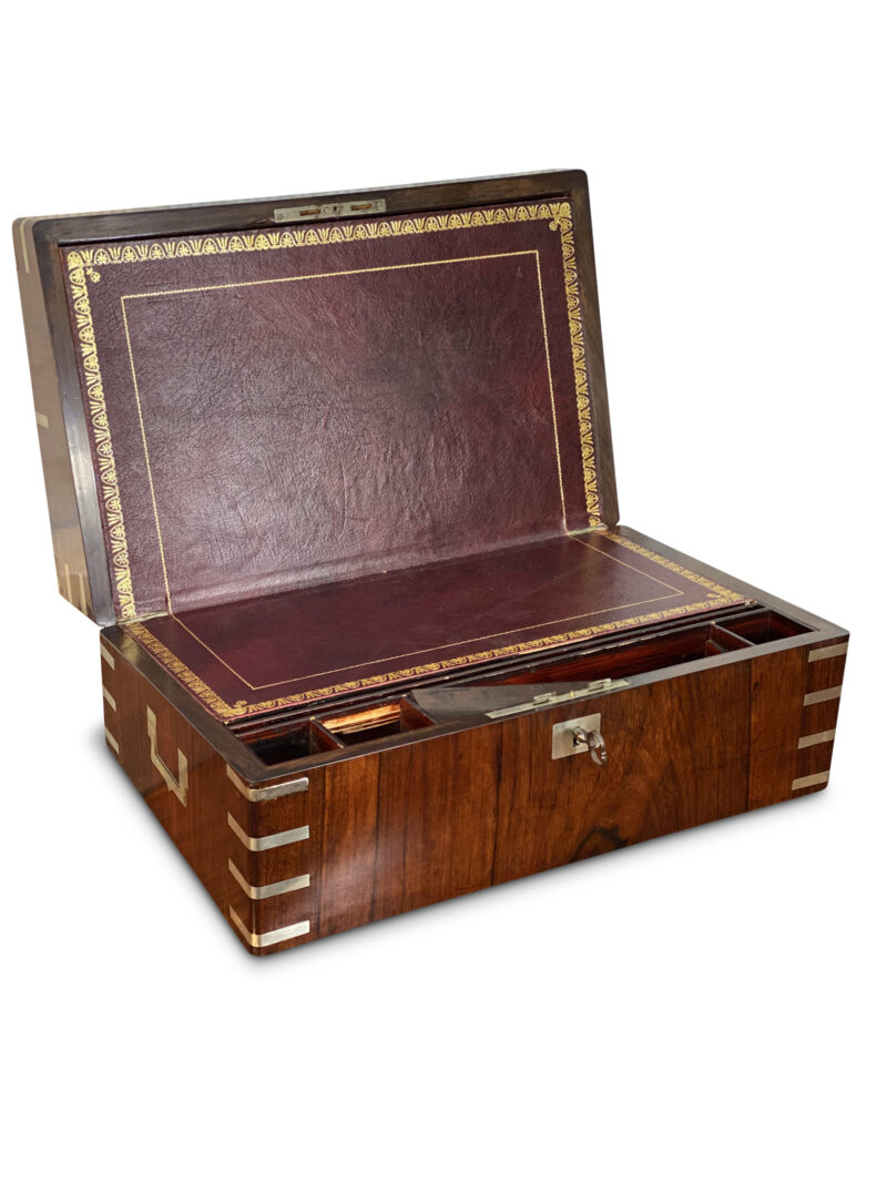 19th-Century English Rosewood Writing Box, c.1860