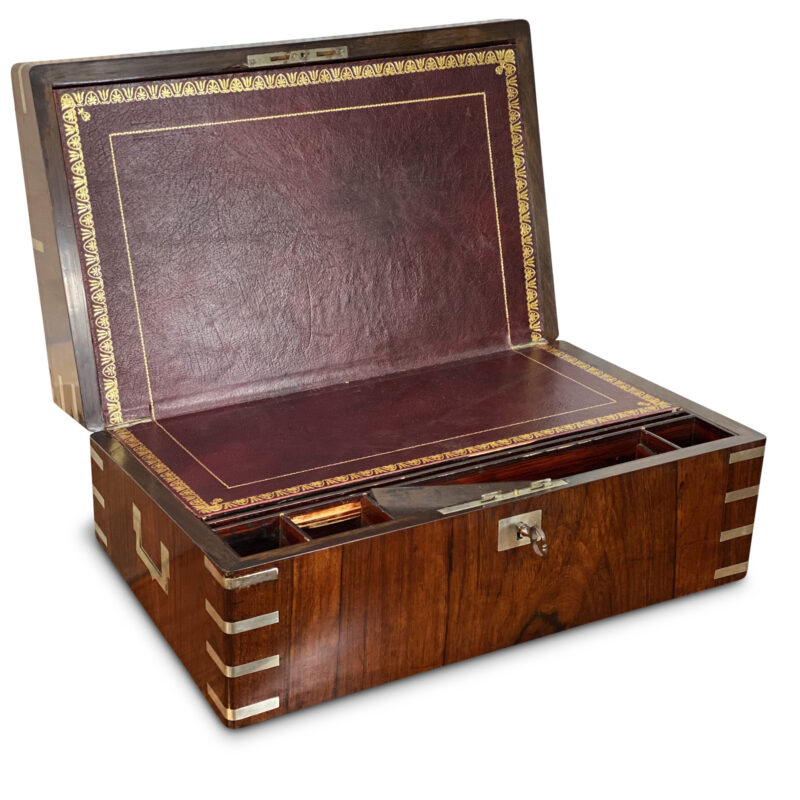 19th-Century English Rosewood Writing Box, c.1860