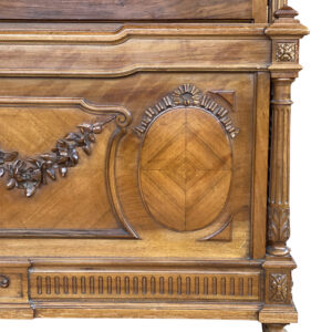 French Walnut Queen Size Bed, c.1890