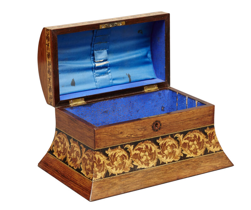 Tunbridge Ware Dome Top Stationery Box, c.1870