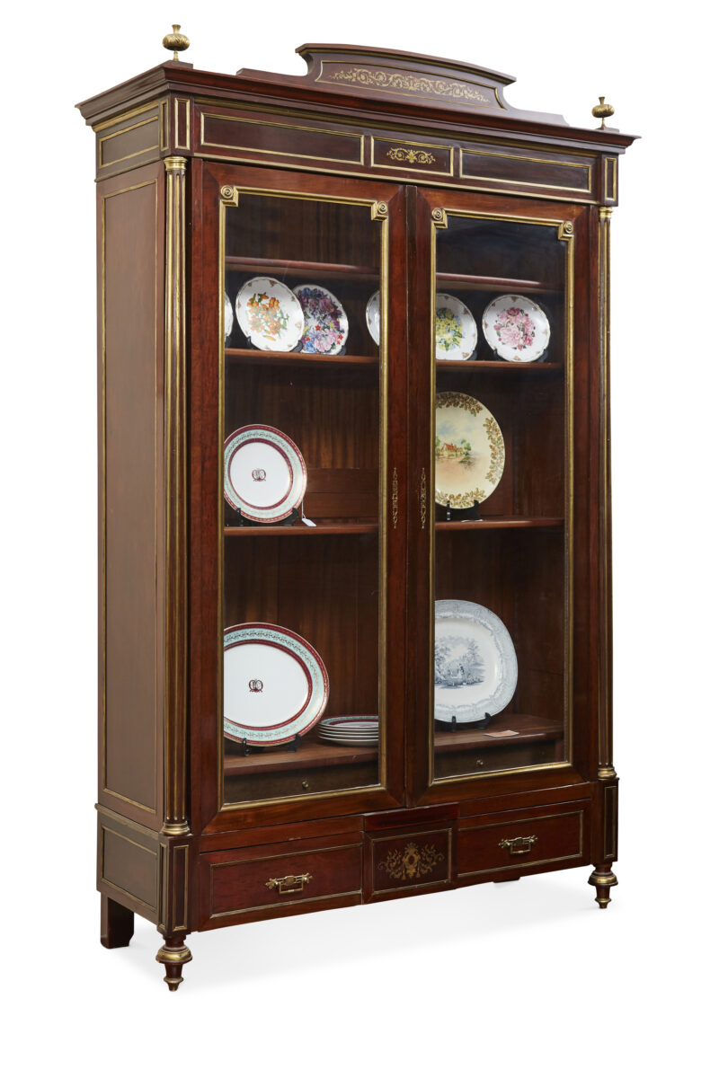 19th Century French Mahogany 2 Door Vitrine, c. 1880