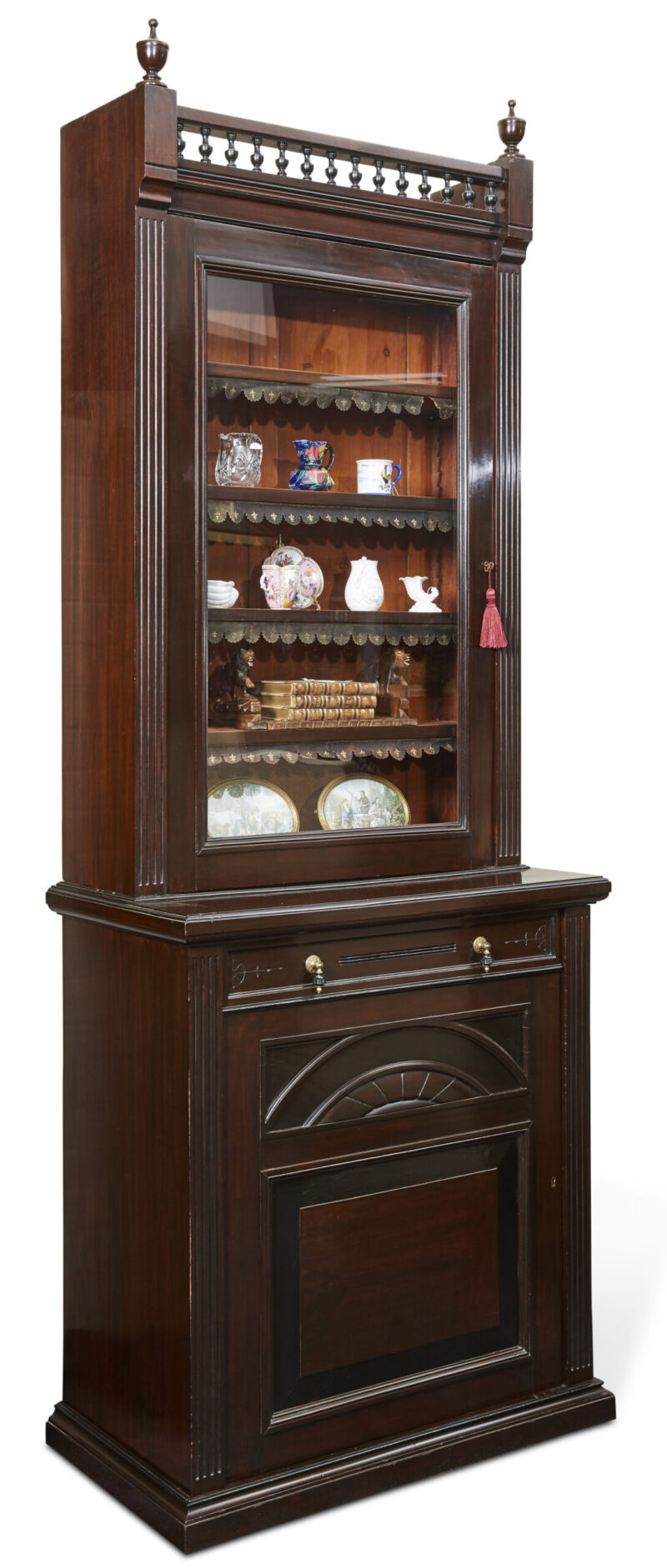 19th Century English Mahogany Single Door Bookcase, c.1890