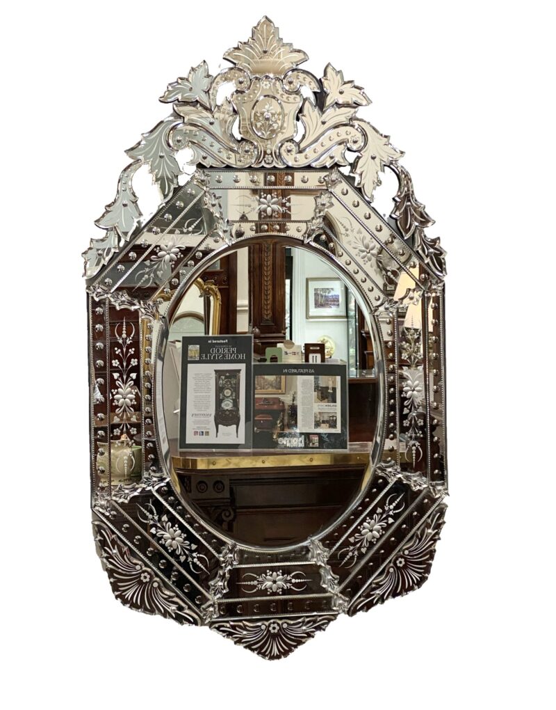 Large Venetian Glass Wall Mirror