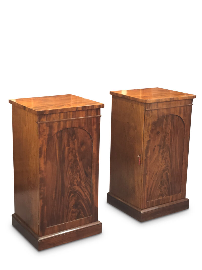 Pair of Victorian Mahogany Side Cabinets scaled