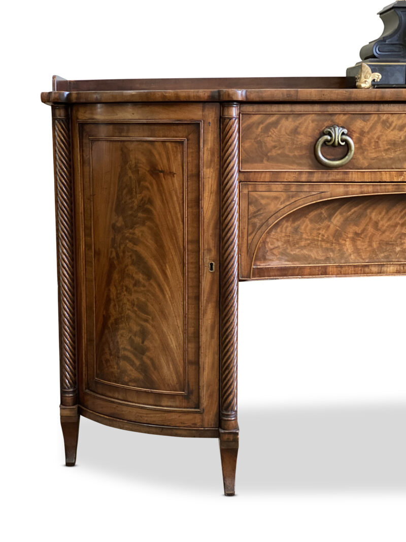 Regency Flame Mahogany Pedestal Sideboard, c.1830