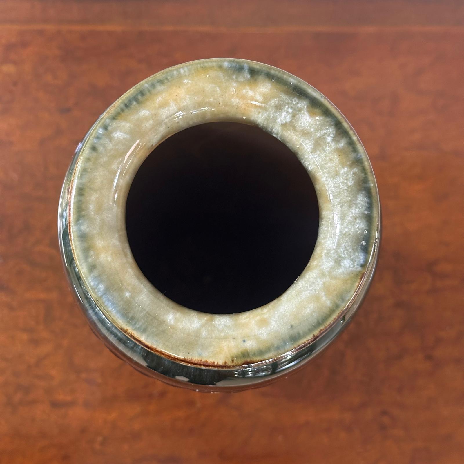 Royal Doulton stoneware vase with incised deer c.1900