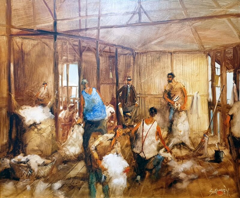 Hugh Sawrey (1919-1999) 'The Blade Shearers (Northern NSW)'
