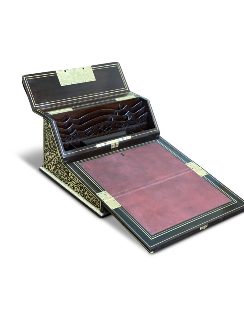 Superb French nineteenth-century rosewood Boulle-work writing Slope, c.1870