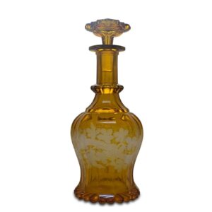 19th-Century Fine Bohemian Amber Glass Decanter